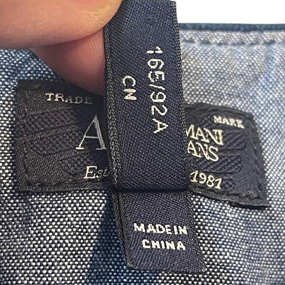 Armani Jeans Studded Denim Dress Size 6 | Sleeveless Sheath Zip Back - Picture 7 of 9